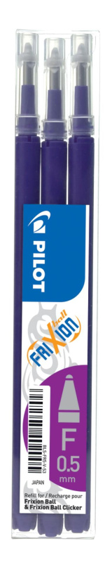 FriXion Clicker 0.5mm náplň fialová 3 ks Pilot