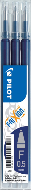 FriXion Clicker 0.5mm náplň modročerná 3 ks Pilot