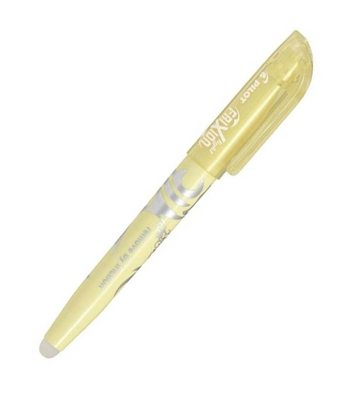 Zvýrazňovač Pilot FriXion Light - pastelově žlutý, zkosený