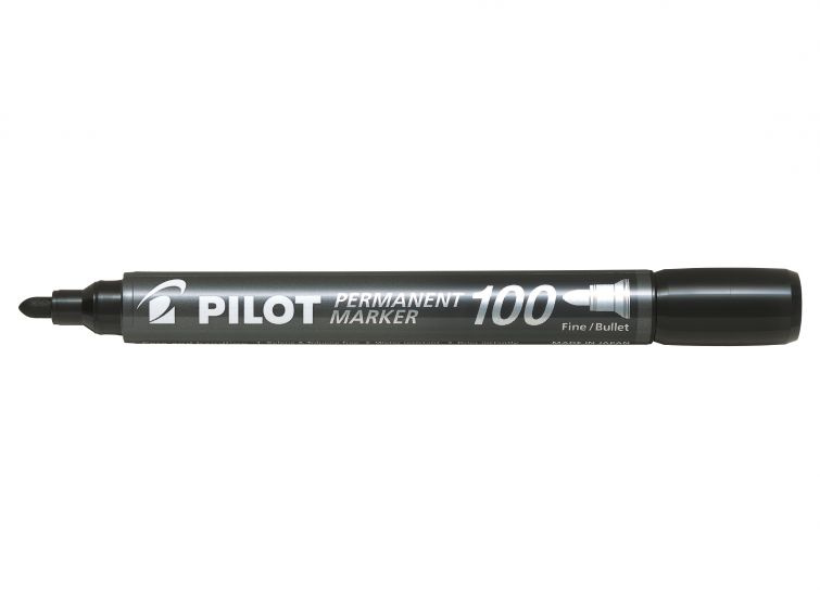 Permanentní popisovač Pilot 100 - černý, kulatý hrot