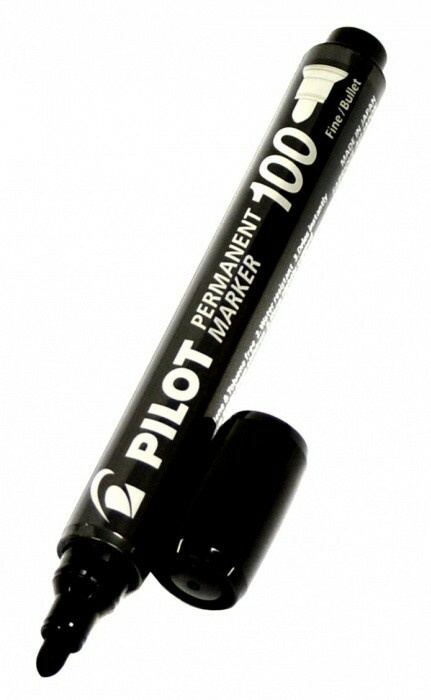 Permanentní popisovač Pilot 100 - černý, kulatý hrot