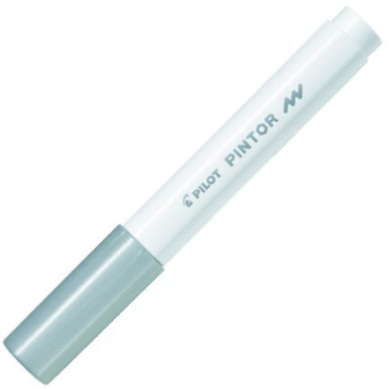 Pilot  Akrylový popisovač Pintor F (tenký hrot) - 1 mm, stříbrný