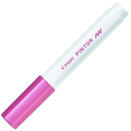 Akrylový popisovač Pilot Pintor, Fine, metalická růžová
