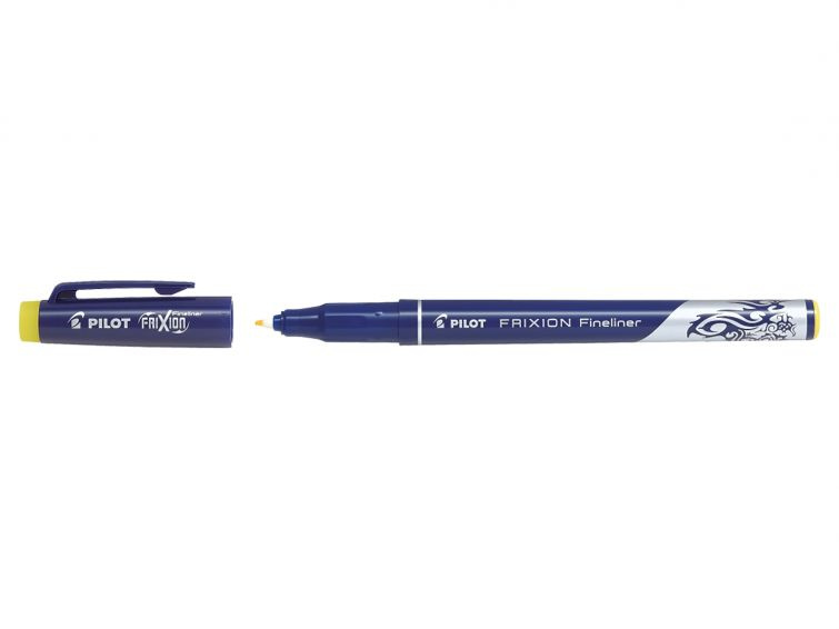 Pilot FriXion Fineliner Gumovací liner - žlutý