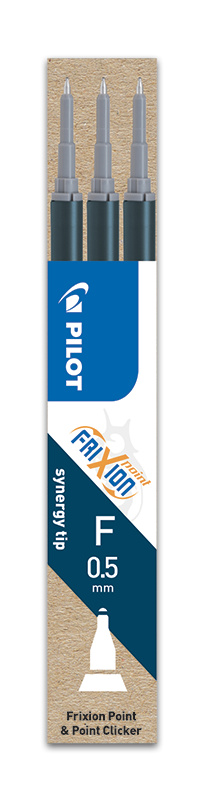 Pilot Frixion Point - náplň - modročerná, 3 ks