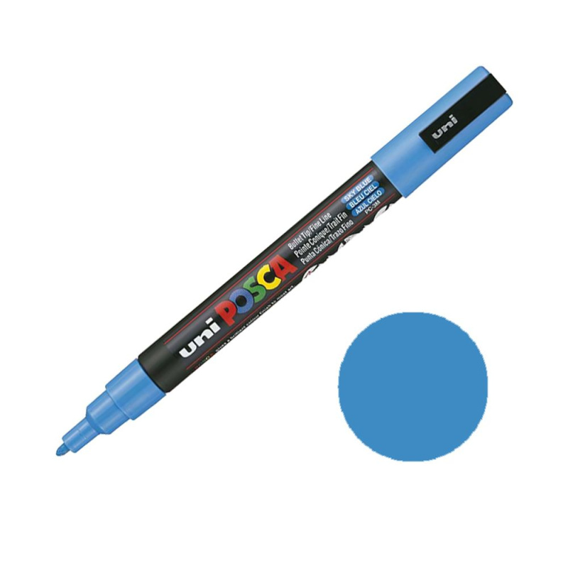 Posca Akrylový fix Posca PC-3M - VYBERTE ODSTÍN - Akrylový fix Posca PC-3M - nebesky modrý