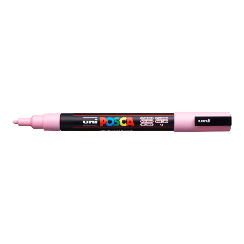 Akrylový popisovač POSCA, PC-3M, 0,9-1,3 mm, sv. růžový