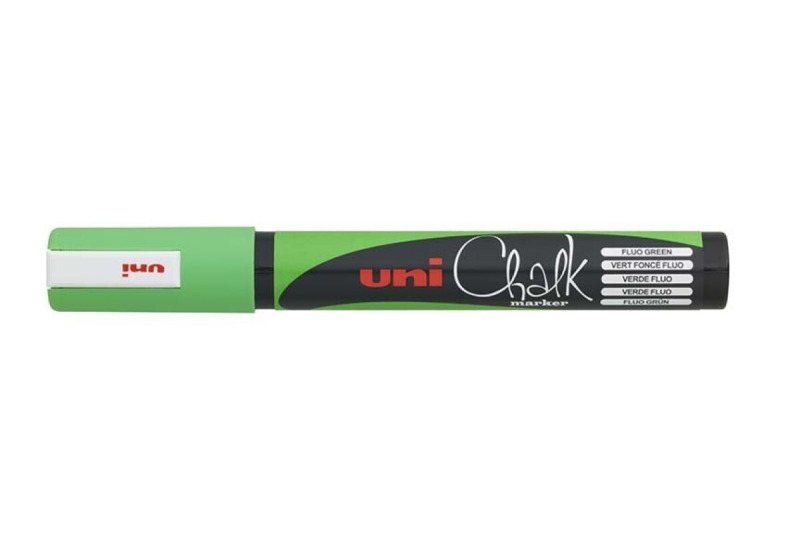 Křídový popisovač UNI s kulatým hrotem 1,8 - 2,5 mm - fluo-zelený