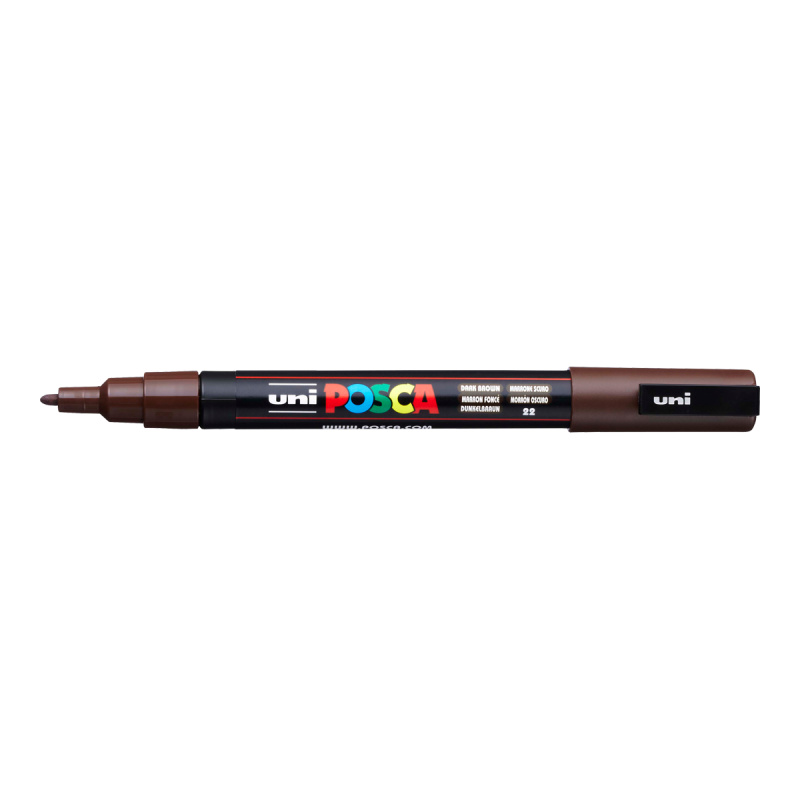Akrylový popisovač POSCA, PC-3M, 0,9-1,3 mm, tm. hnědý
