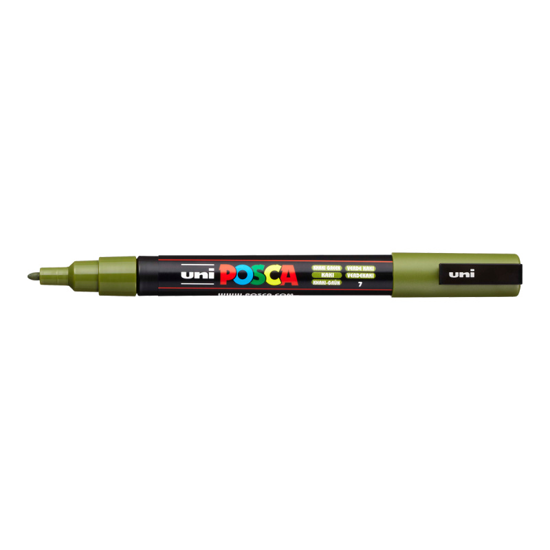 Akrylový popisovač POSCA, PC-3M, 0,9-1,3 mm, khaki zelený