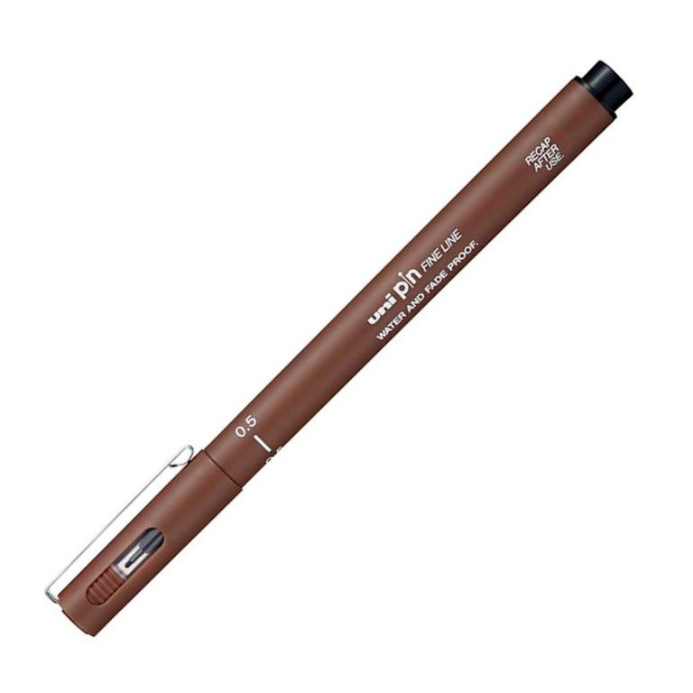 Liner UNI PIN - 0,5 mm, sépie UNI