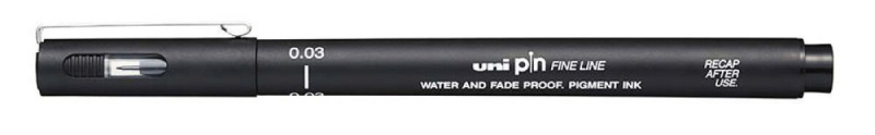 Liner UNI PIN - 0,03 mm, černý UNI