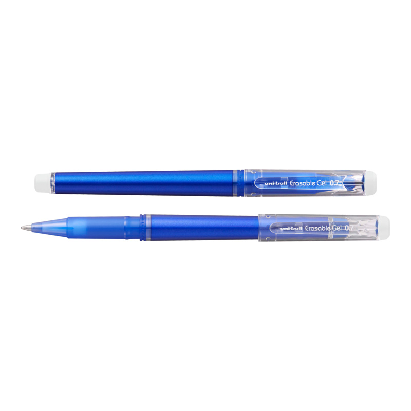 Gumovatelné pero s víčkem UNI 0,7 mm - modré