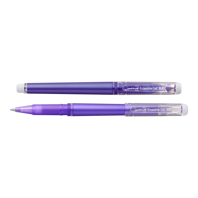 Gumovatelné pero s víčkem UNI 0,7 mm - fialové