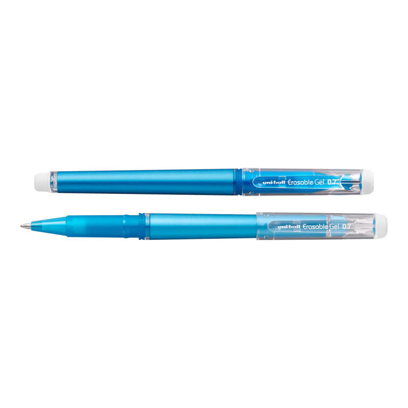 Gumovatelné pero s víčkem UNI 0,7 mm - nebesky modré