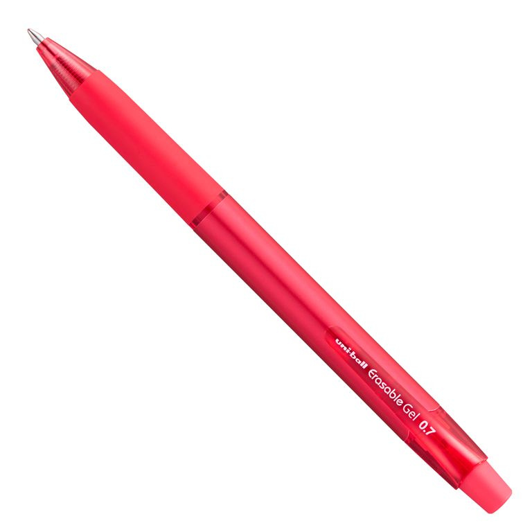 Gumovatelné pero stiskací UNI 0,7 mm - červené
