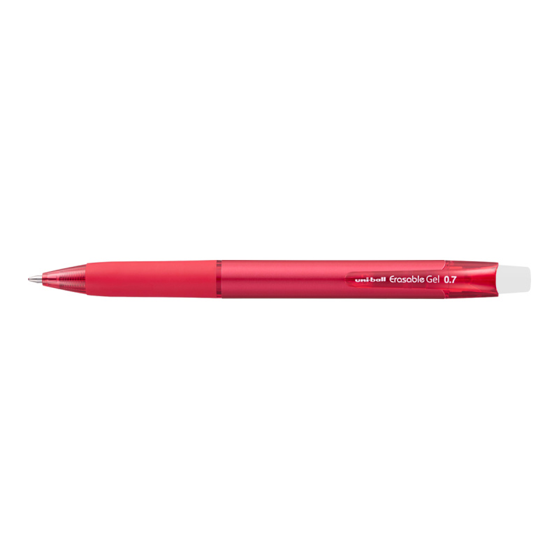 Gumovatelné pero stiskací UNI 0,7 mm - červené