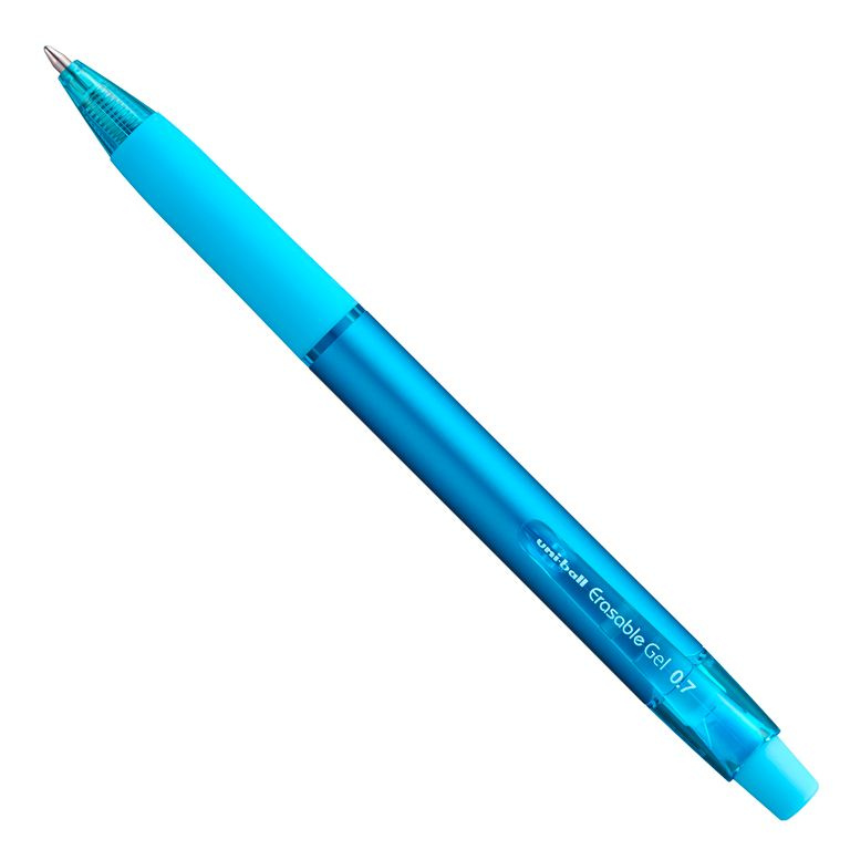 Gumovatelné pero stiskací UNI 0,7 mm - nebesky modré