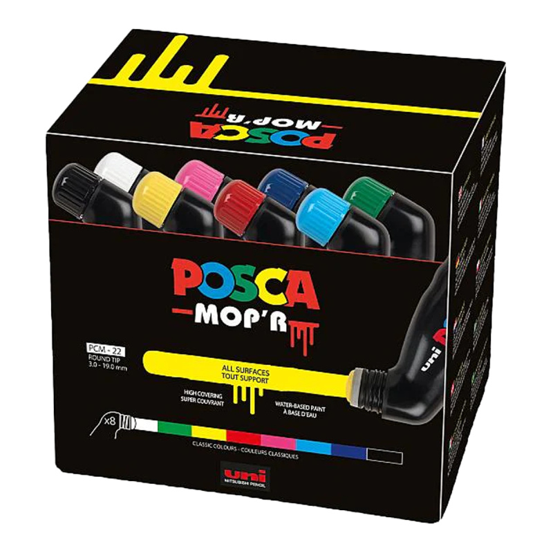POSCA - Akrylové fixy PCM-22 MOP´R, 8ks POSCA