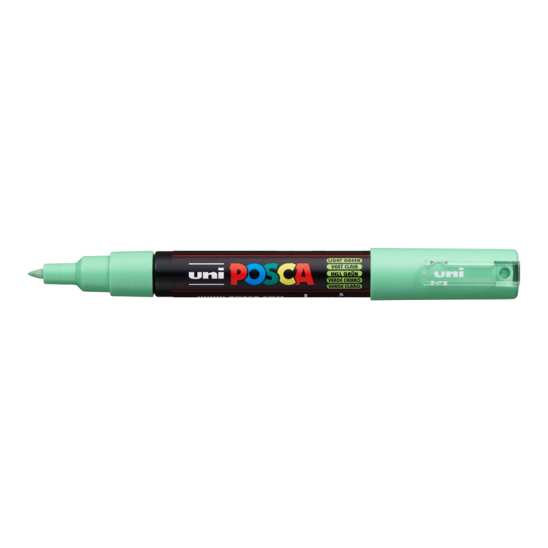 Posca akrylový popisovač PC-1M, 0,7 - 1 mm, světle zelená (s extra tenkým hrotem)