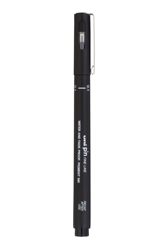 Liner UNI PIN - 0,1 mm, černý UNI