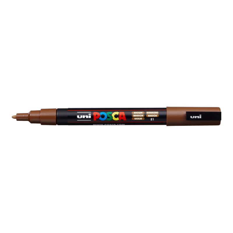 Akrylový popisovač POSCA, PC-3M, 0,9-1,3 mm, hnědý