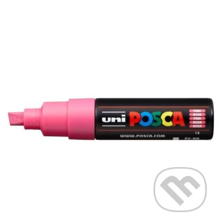 Posca akrylový popisovač PC-8K, 8 mm, růžová (se širokým, seříznutým hrotem)