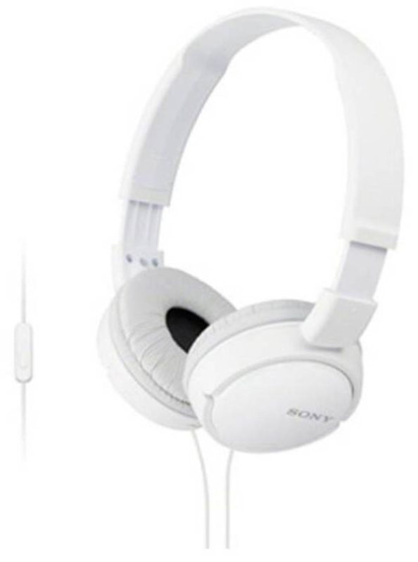 SONY sluchátka MDR-ZX110AP handsfree, bílé