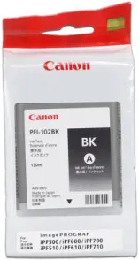 Kazeta inkoustová Canon PFI102Bk, černá