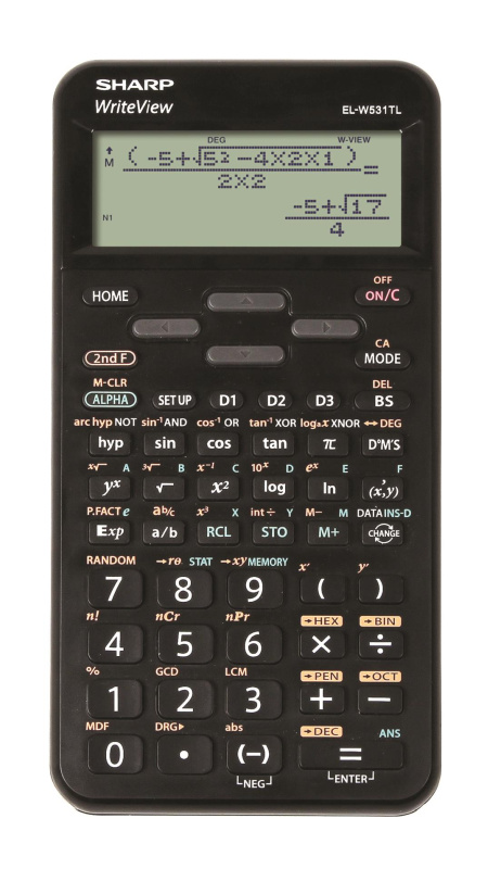 Vědecká kalkulačka Sharp EL-W531TL - 16 míst, černá