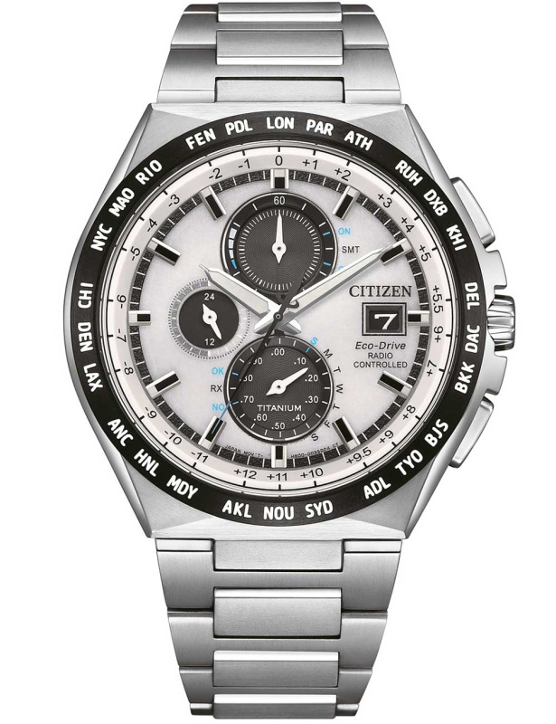 Citizen AT8238-84A Eco-Drive Super-Titanium radio controlled Chronograph 44mm 10ATM