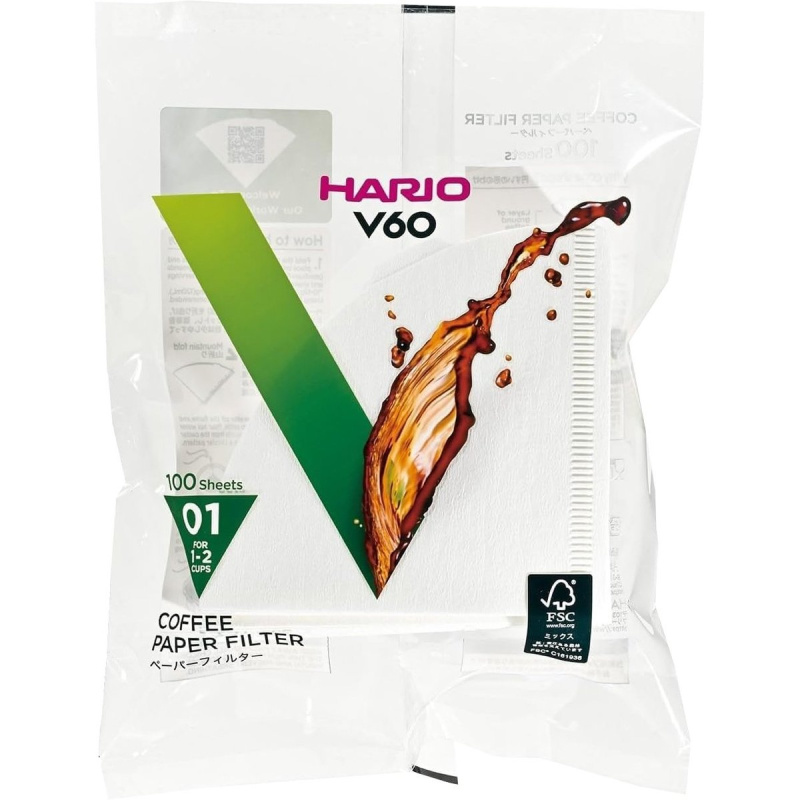 Hario Papírové filtry V60-01 bělené