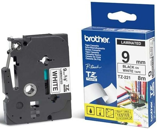 Páska do tiskárny Brother TZe-221 / 9 mm / černý tisk / bílý podklad / bílá Varianta: ivi1
