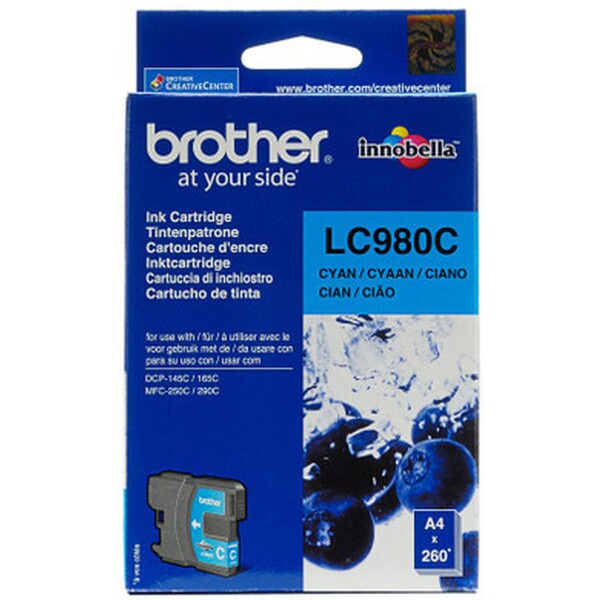 Brother LC980C tyrkysová