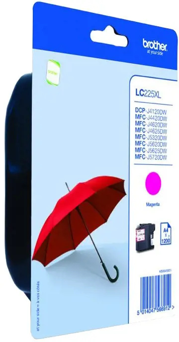 Brother LC225XLM purpurová