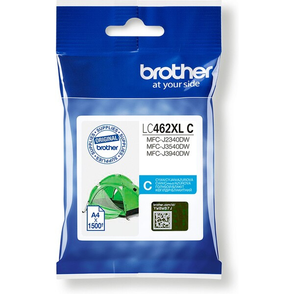 Inkoust Brother LC-462XLC - azurový