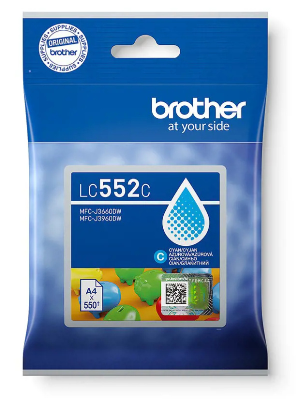 Brother LC-552C - inkoust azurový