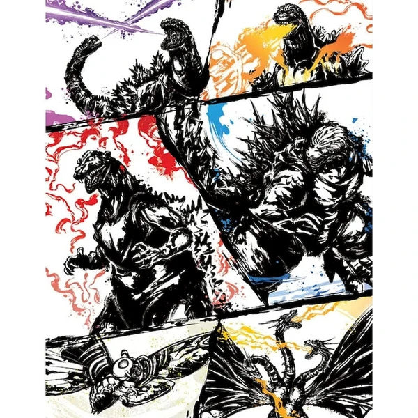 Godzilla Card Game Sleeve & Card Set Ink-Brushed Monster Rampage - EN
