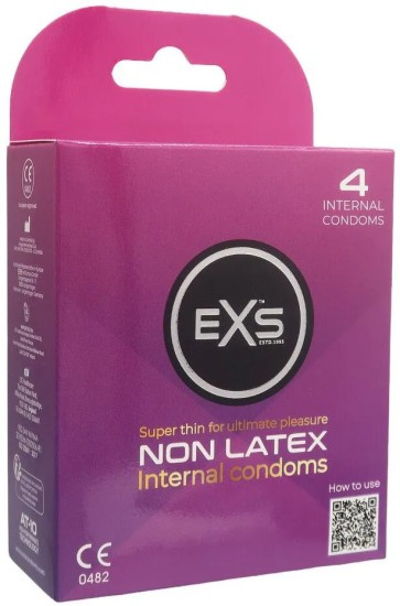 EXS Internal – dámské bezlatexové kondomy (4 ks)
