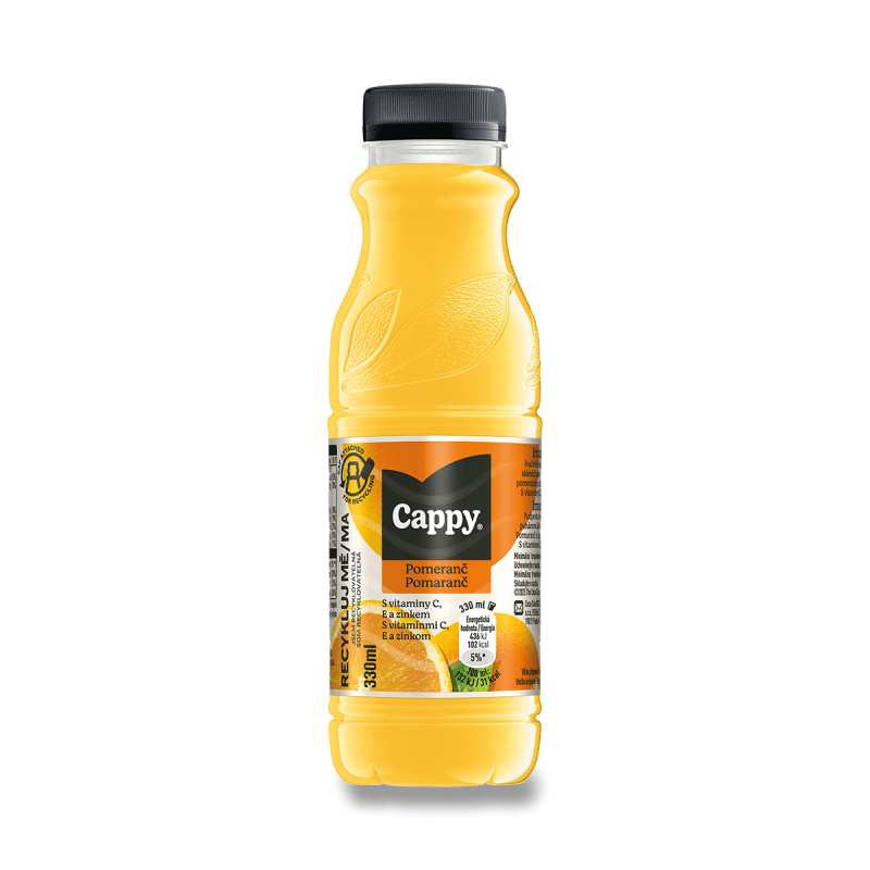 Cappy - ovocný nektar - Pomeranč nektar, 0,33 l, 12 ks