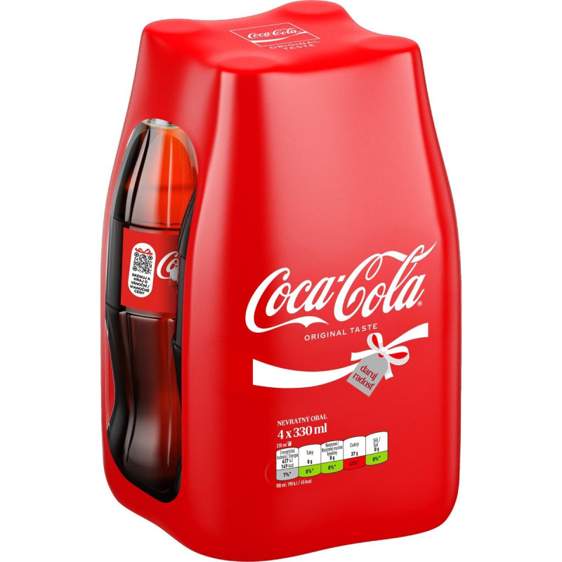 Coca-Cola nevratné sklo (4×330 ml)