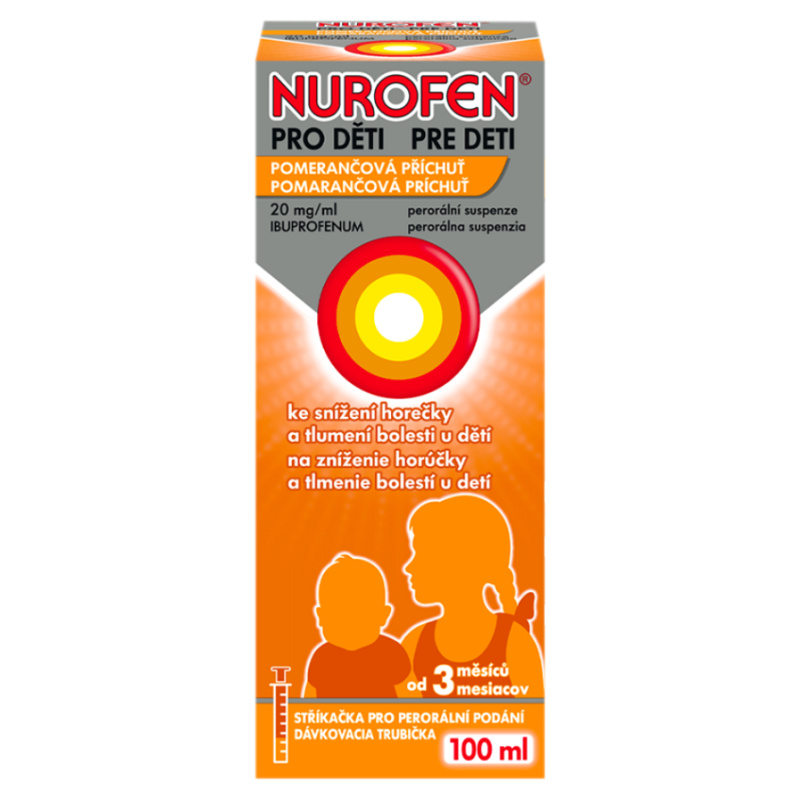 NUROFEN PRO DĚTI 20MG/ML Perorální suspenze 100ML
