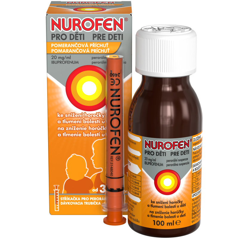 NUROFEN PRO DĚTI 20MG/ML Perorální suspenze 100ML