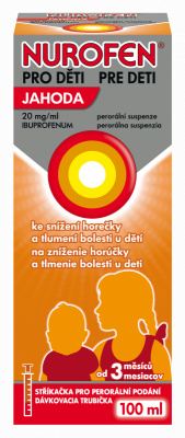 NUROFEN PRO DĚTI JAHODA 20MG/ML Perorální suspenze 100 ML
