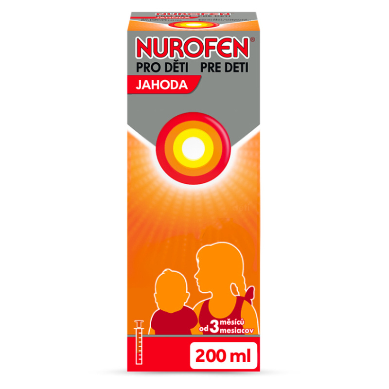NUROFEN PRO DĚTI JAHODA 20MG/ML Perorální suspenze 200 ML