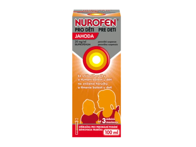 NUROFEN PRO DĚTI JAHODA 20MG/ML Perorální suspenze 200 ML