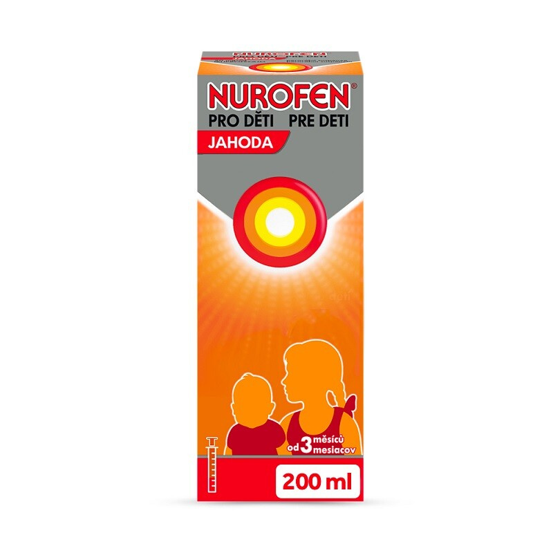 NUROFEN PRO DĚTI JAHODA 20MG/ML Perorální suspenze 200 ML