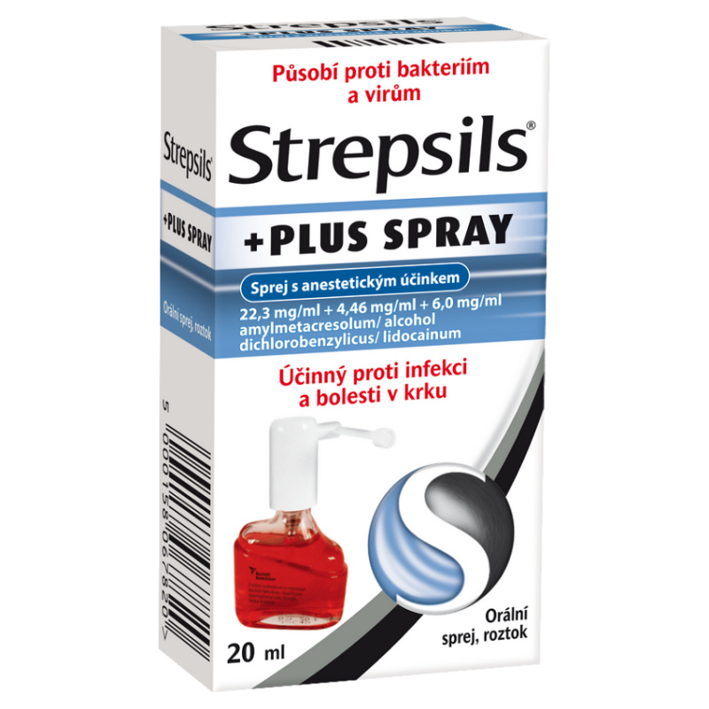 STREPSILS PLUS SPRAY Orální sprej, roztok 1X20ML