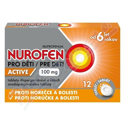 NUROFEN PRO DĚTI ACTIVE 100MG Tableta dispergovatelná v ústech 12