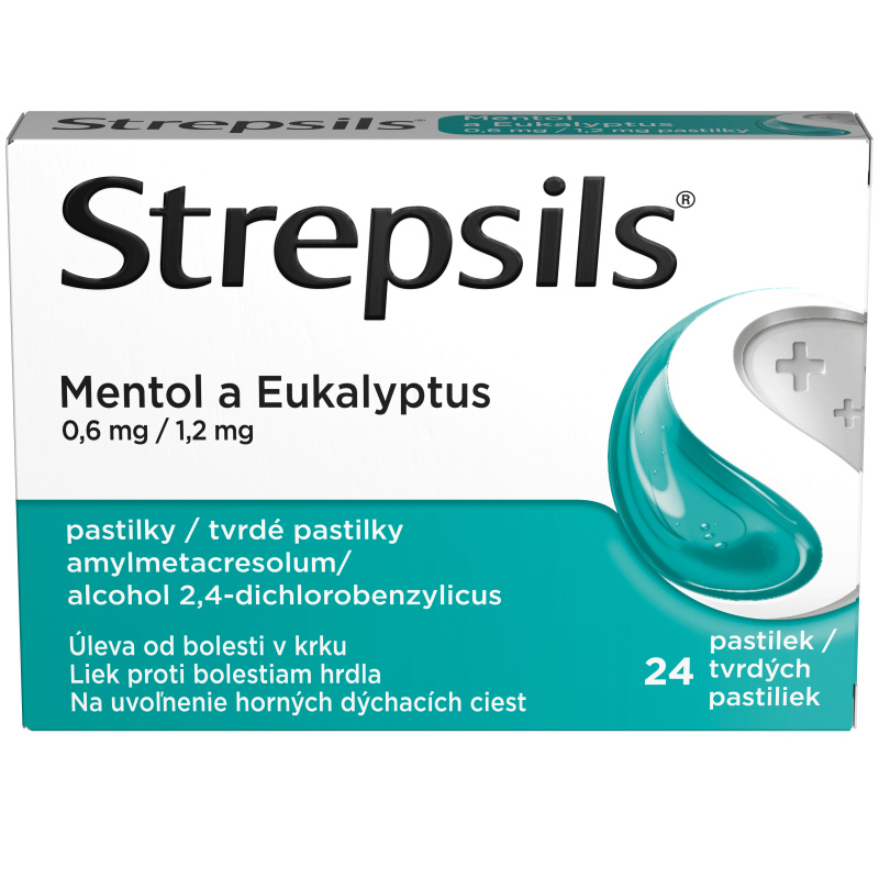 STREPSILS MENTOL A EUKALYPTUS 0,6MG/1,2MG pastilka 24